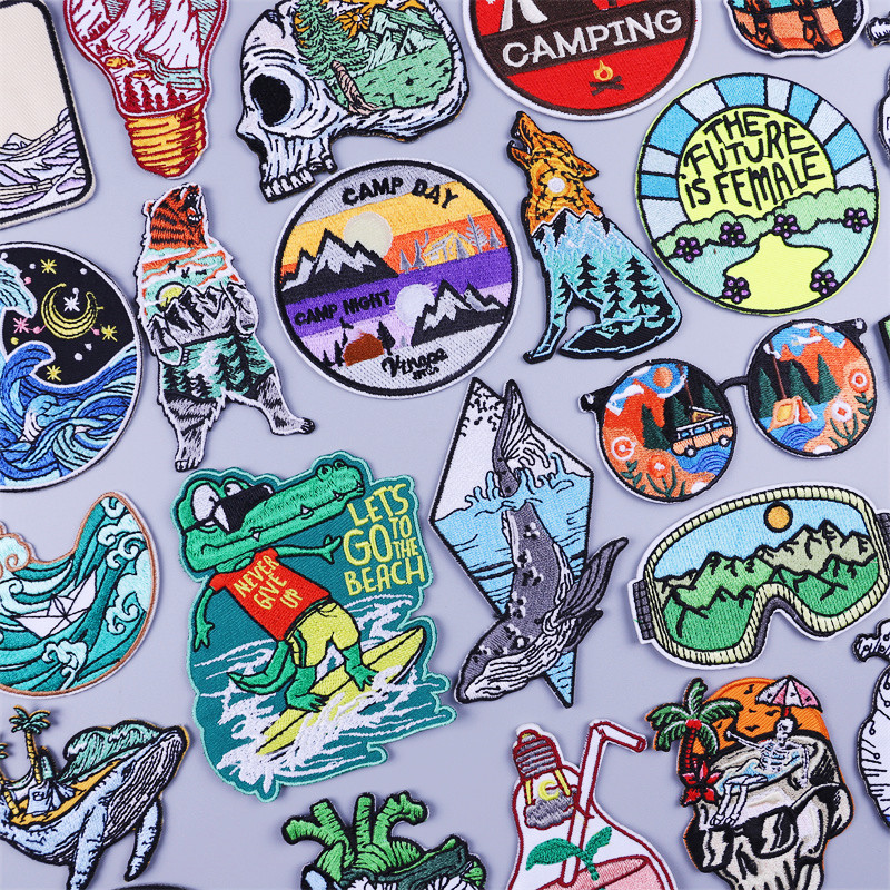 Outdoor Adventure Travel Show - Patches termoadesivos para Viagem Surf Vestuário,