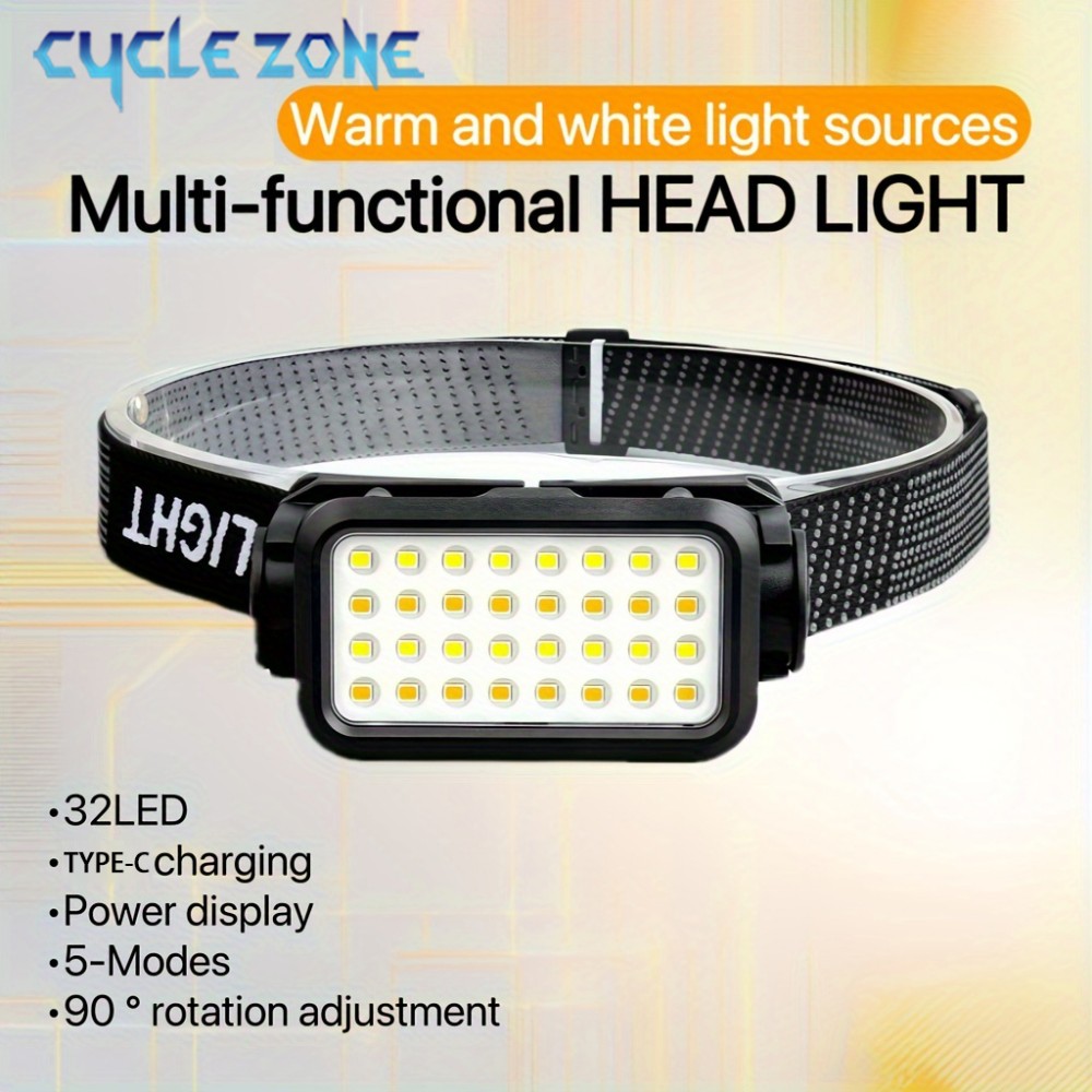 Outdoor Adventure At - Farol recarregável com 32 LED 5