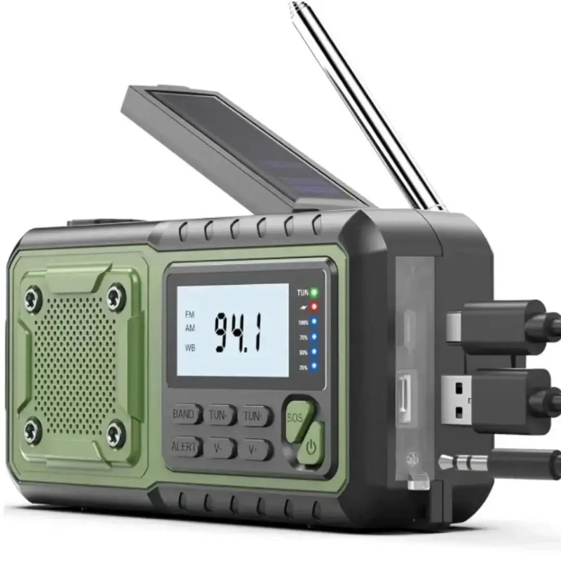 Emergency Radio Solar - Rádio de Emergência Solar Portátil 4000mAh